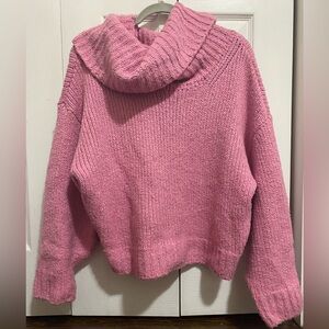Anthropologie Pilcro Cowl Neck Sweater in Pink- Size Small